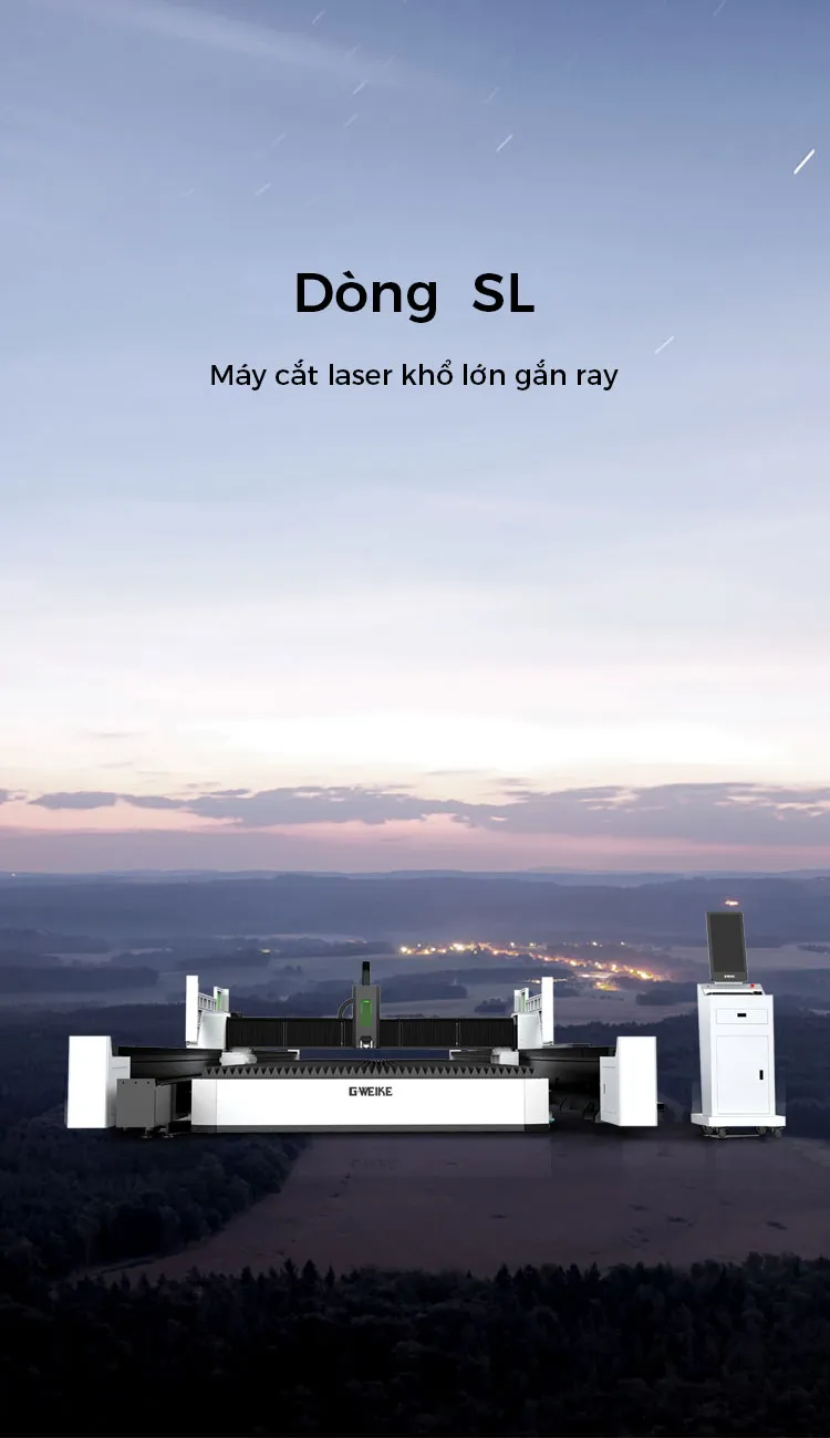 Máy cắt laser khổ lớn gắn ray