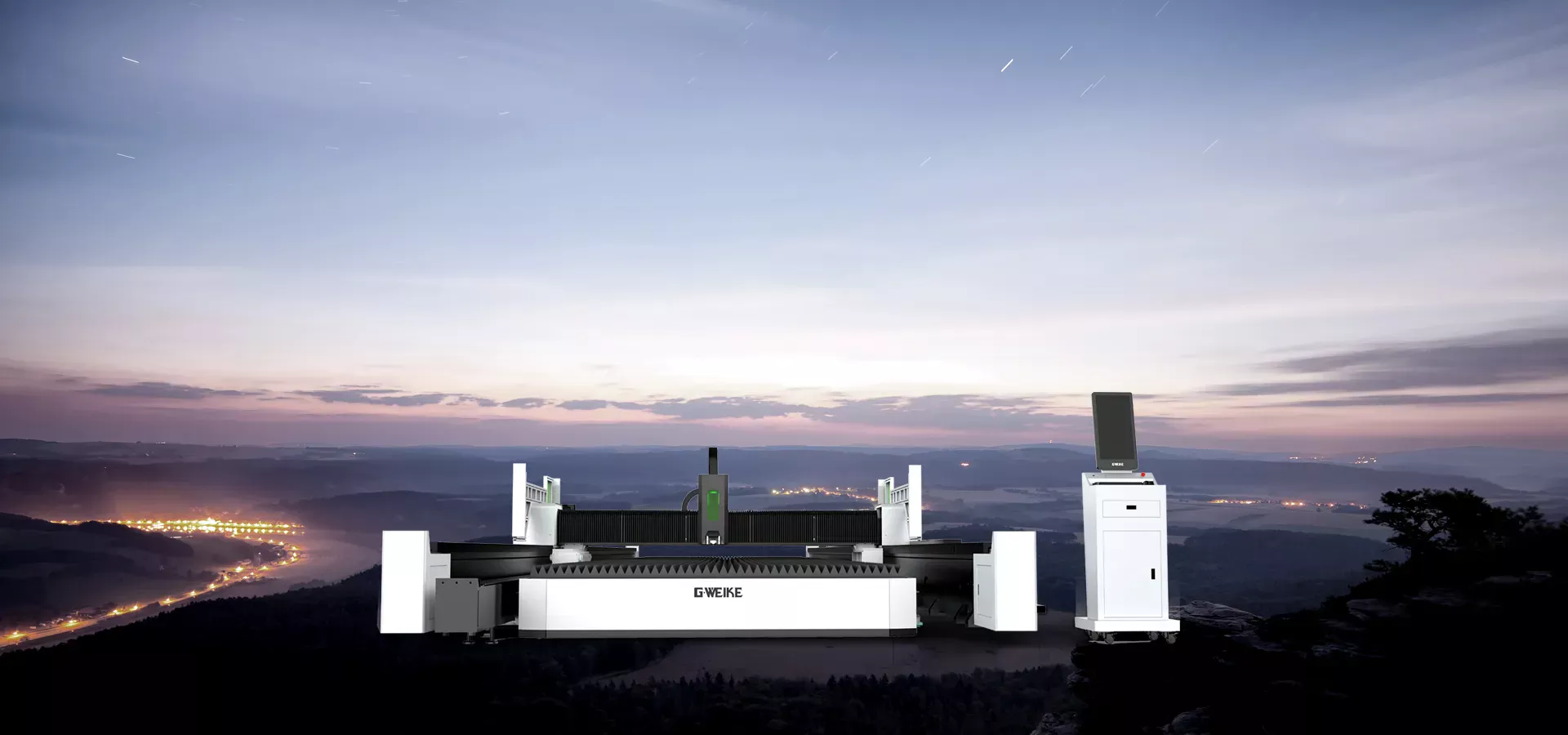 Máy cắt laser khổ lớn gắn ray